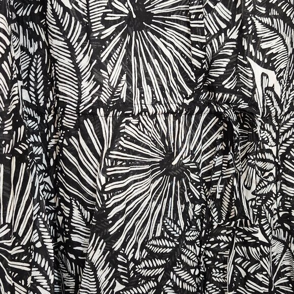 La Vie en Rose Aqua Women's Tunic Swimsuit Cover-up ~ Black and White ~ Size XL - Picture 3 of 6